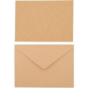 Paquete de 50 postales de papel kraft A7 con sobres_5