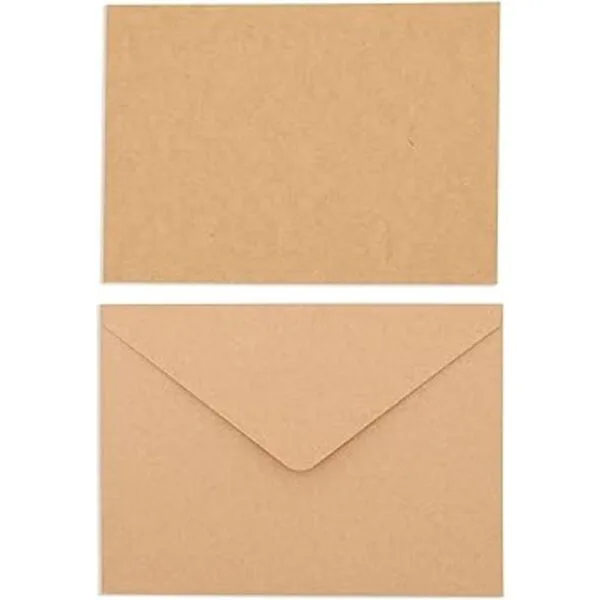 Paquete de 50 postales de papel kraft A7 con sobres_5