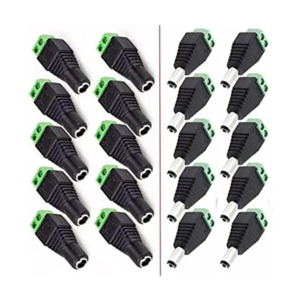 HiLetgo 10Pair macho hembra 0.217 x 0.083 in DC enchufe de_1