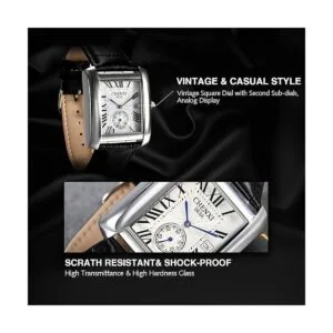 Avaner Reloj cuadrado para hombre reloj de pulsera de_4