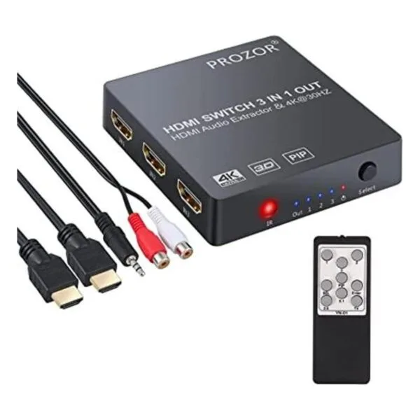 Interruptor HDMI 3x1 con extractor de audio interruptor_1