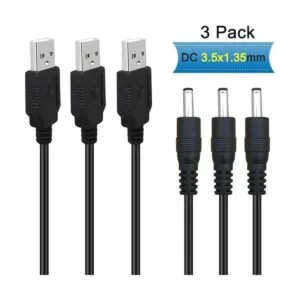 SCOVEE Cable de alimentación USB a CC de 0.138 in x 0.053_5