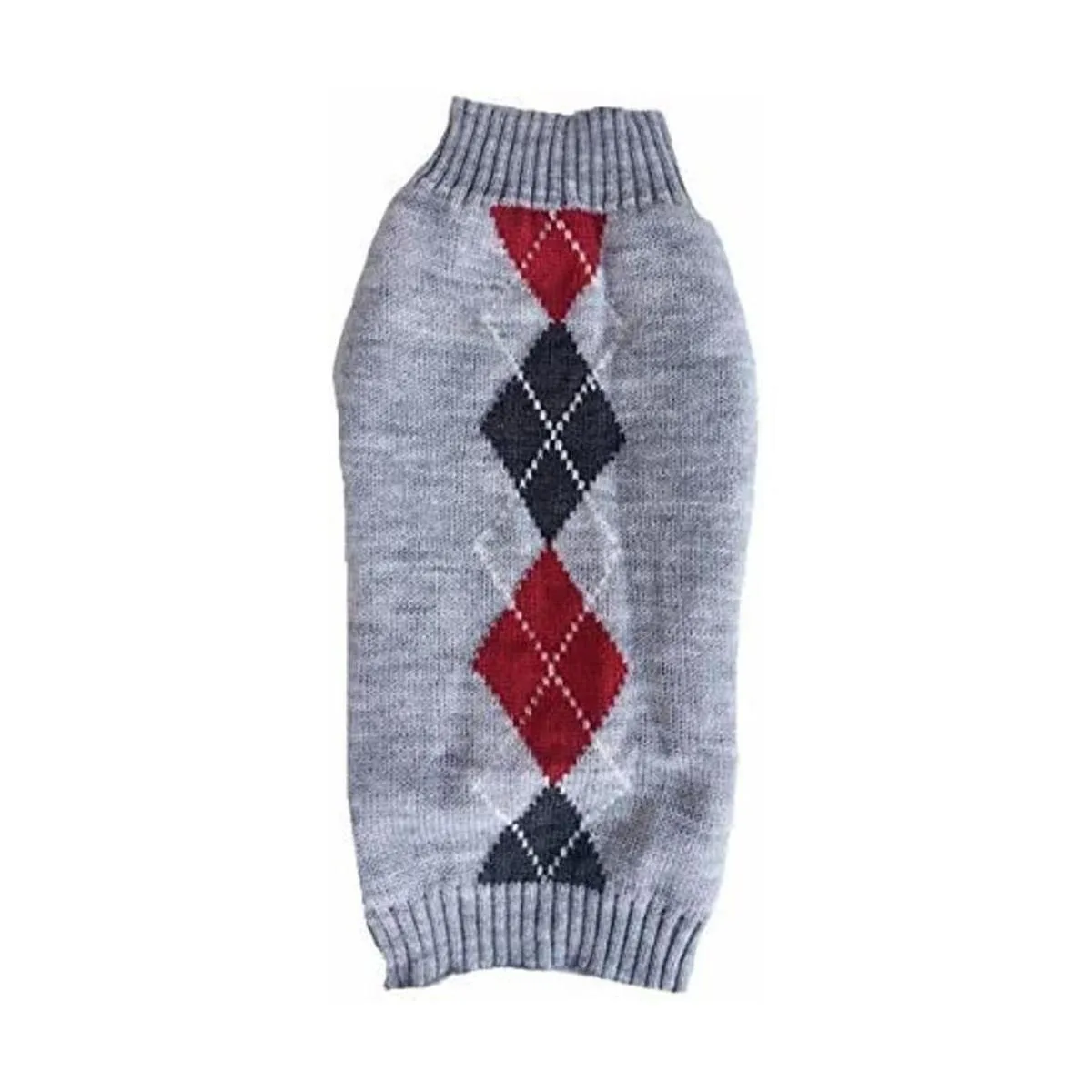 Argyle Knit Pet Sweaters Clothes for Pets_1
