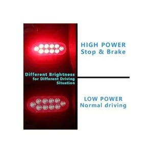 CZC AUTO Luces LED de remolque de 6 pulgadas rojas y_4