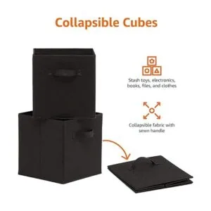Organizador de cubos de almacenamiento de tela plegable_2