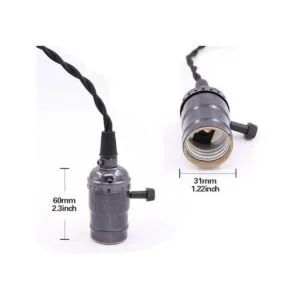 Swpeet Cable de luz colgante vintage triple con_3