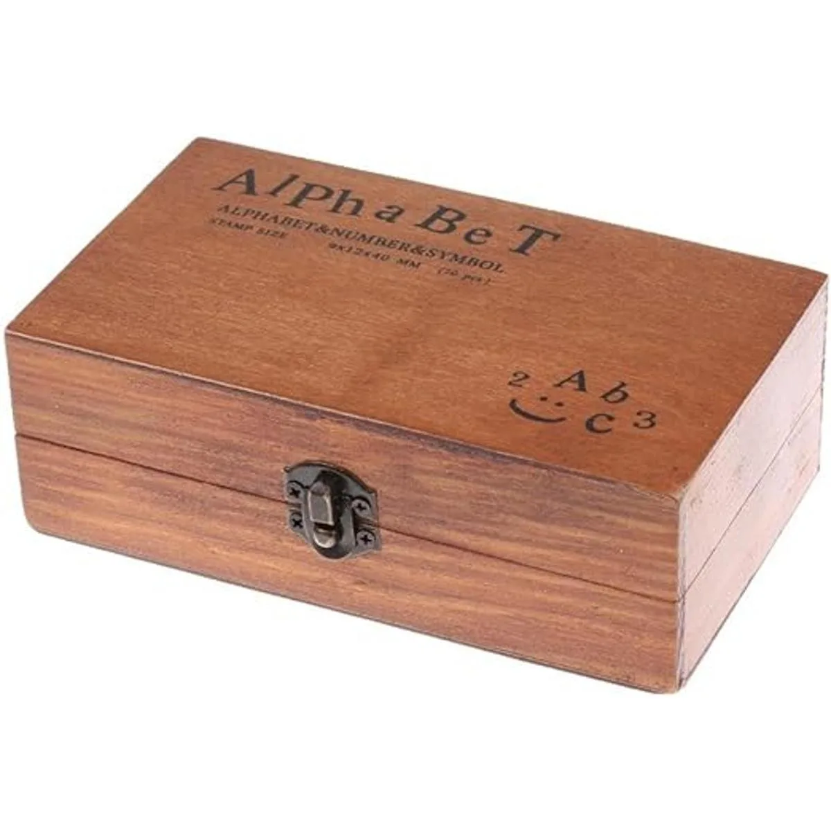 Juego de 70 sellos de goma de madera con números y letras_4