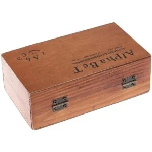 Juego de 70 sellos de goma de madera con números y letras_5