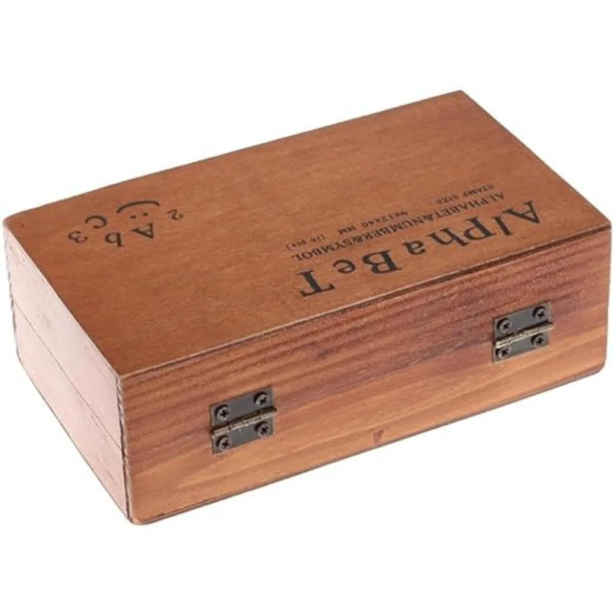 Juego de 70 sellos de goma de madera con números y letras_5