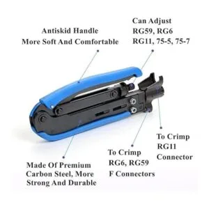 Cable coaxial y crimpadora para RG6 RG5962 y herramienta_4