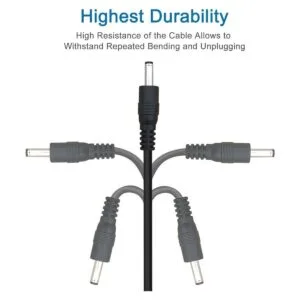 SCOVEE Cable de alimentación USB a CC de 0.138 in x 0.053_4