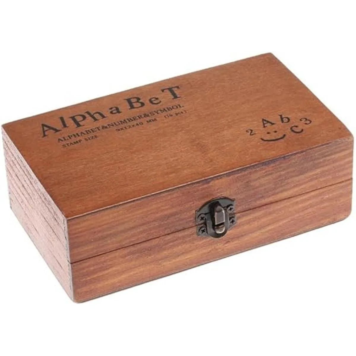 Juego de 70 sellos de goma de madera con números y letras_3