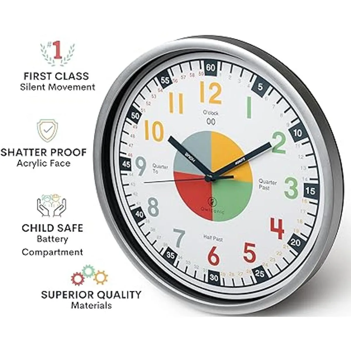 OWLCONIC Reloj de enseñanza para contar la hora reloj_2