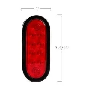 CZC AUTO Luces LED de remolque de 6 pulgadas rojas y_2
