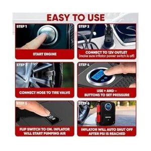 Inflador de neumáticos para coche con medidor de presión_2