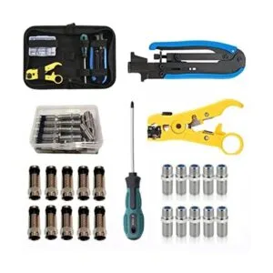 Cable coaxial y crimpadora para RG6 RG5962 y herramienta_1