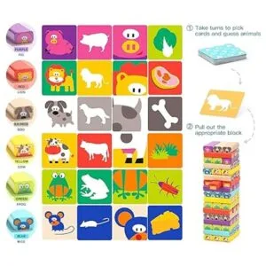 TOP BRIGHT Bloques de madera de colores para apilar para_2