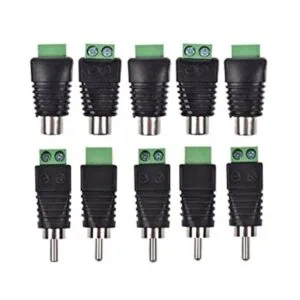 Lemoy Paquete de 10 conectores RCA macho y hembra a_1