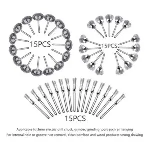 Rocaris Juego de 45 cepillos de alambre de acero para_4