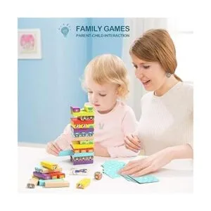 TOP BRIGHT Bloques de madera de colores para apilar para_3