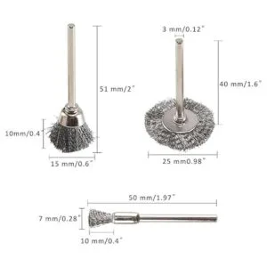 Rocaris Juego de 45 cepillos de alambre de acero para_3