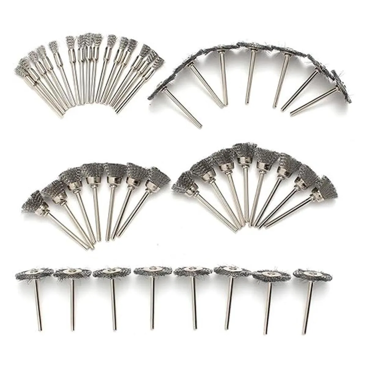 Rocaris Juego de 45 cepillos de alambre de acero para_2