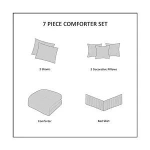 Madison Park Ridge Juego de edredón 7 piezas diseño de_6