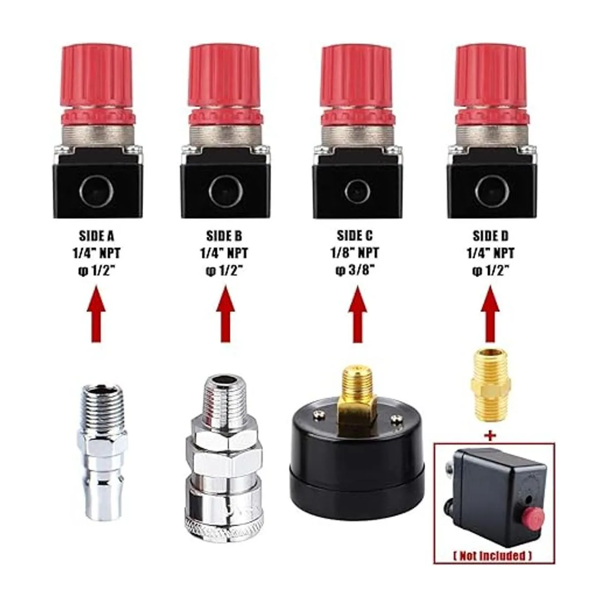 Preciva Regulador de presión del compresor de aire con_2