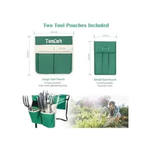 TomCare Taburete y apoya rodillas plegable con bolsa de_2