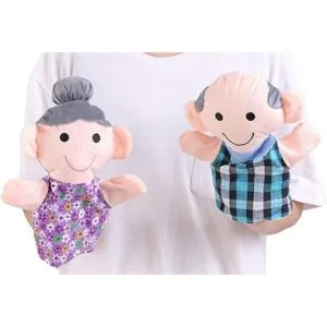 Juego de marionetas de mano 6 miembros de la familia_6