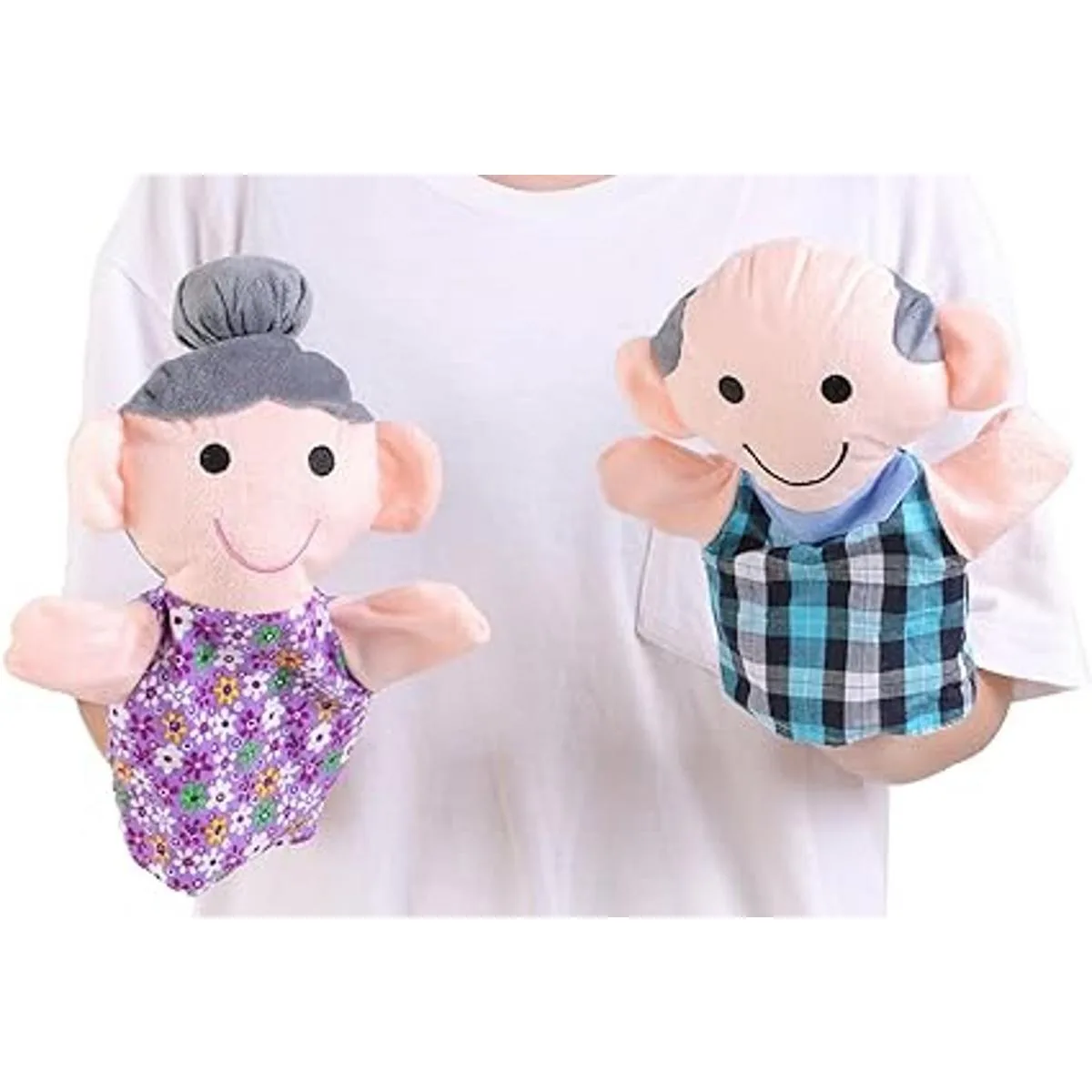 Juego de marionetas de mano 6 miembros de la familia_6