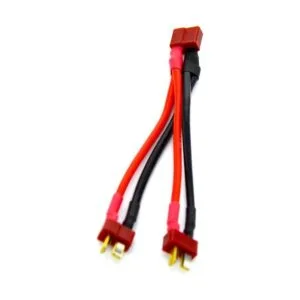 2pcs Deans T Plug Conector Paralelo Una Hembra a 2 Macho_4