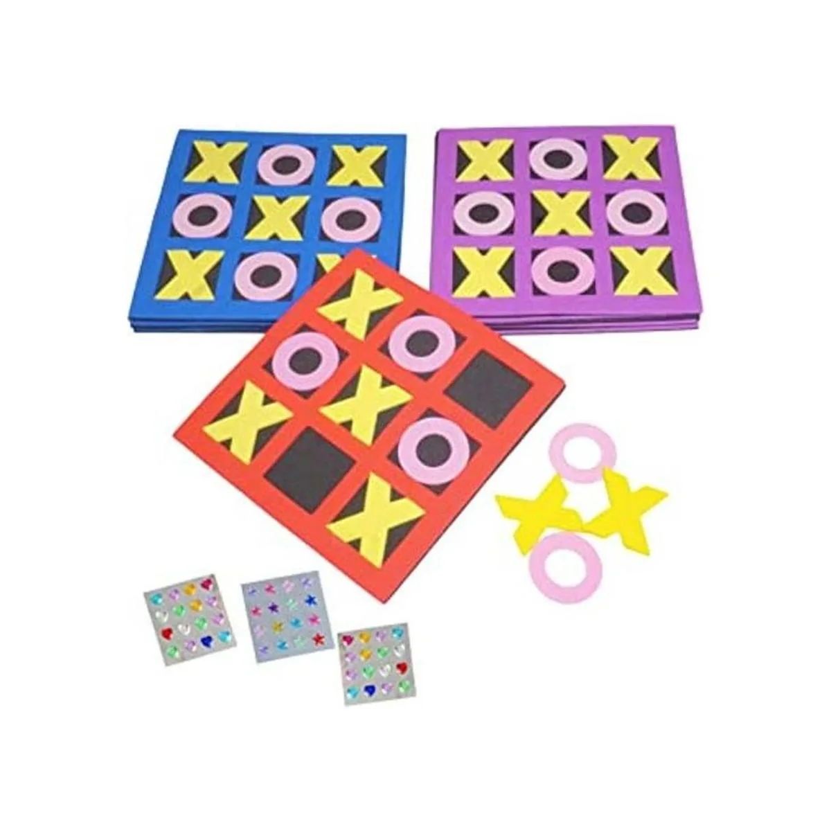 Tic Tac Toe Juego 24 unidades con calcomanías para_1