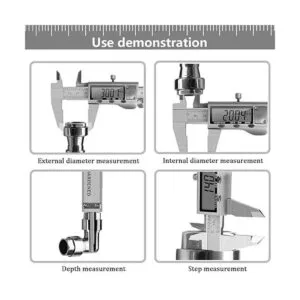 Calibre Vernier digital rosimo Electronic calibre de acero_6