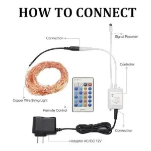 Tira de luces de 300 LED de alambre de cobre de 99 pies_3