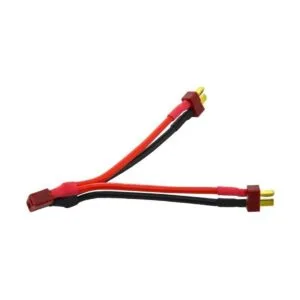 2pcs Deans T Plug Conector Paralelo Una Hembra a 2 Macho_2