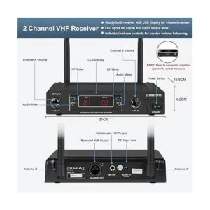 Sistema de micrófono inalámbrico Phenyx Pro VHF juego de_2