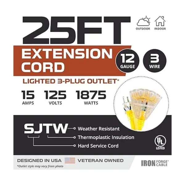 Cable de extensión iluminado con 3 salidas de alimentación_2