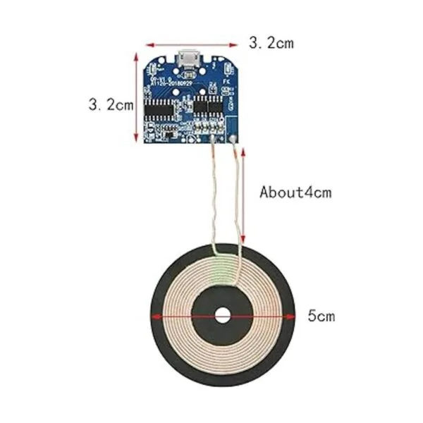 Gikfun Qi Cargador inalámbrico PCBA Placa de circuito_2