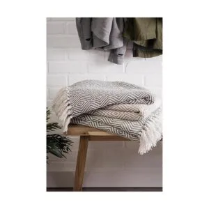 DII Colección Diamond Throw algodón tejido 50 x 60_6