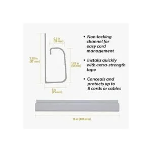 SimpleCord Organizador de cables de escritorio con canal_4