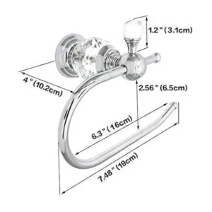 Kabter Crystal Series Portarrollos de papel higiénico de_2