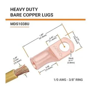 SELTERM Terminal para cable 10 AWG y perno de 38 de_2