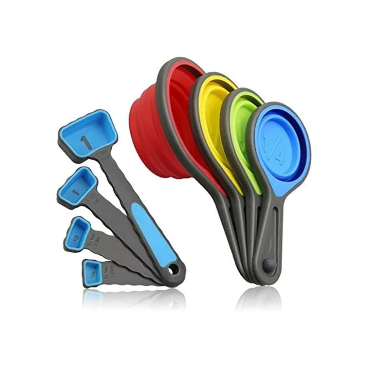 Cucharas y tazas medidoras 8 tazas medidoras plegables_1