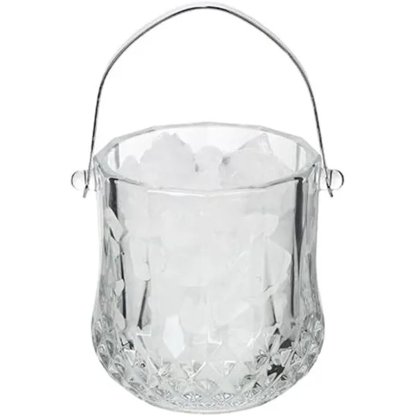 Lilys Home Cubo de hielo de vidrio con mango y pinzas SS_3
