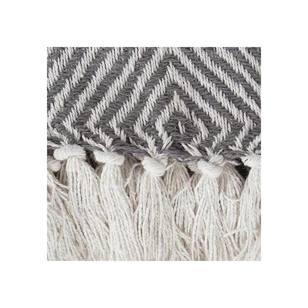 DII Colección Diamond Throw algodón tejido 50 x 60_3