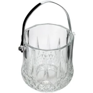 Lilys Home Cubo de hielo de vidrio con mango y pinzas SS_4