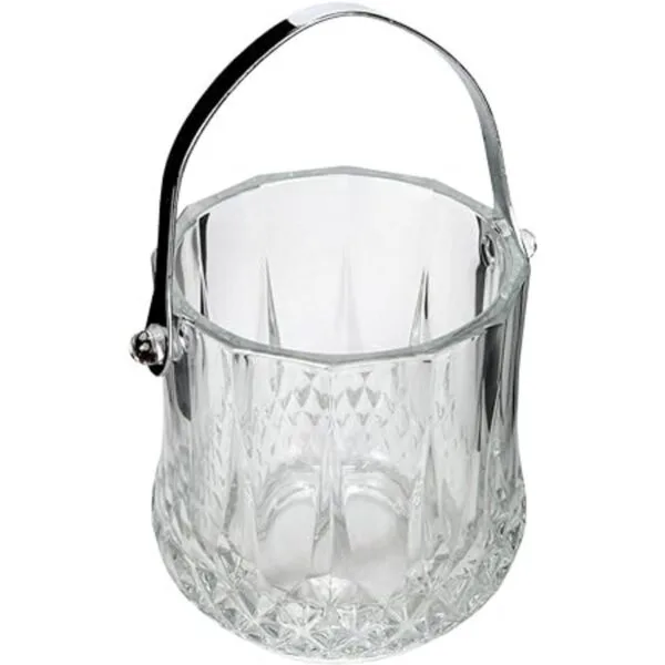 Lilys Home Cubo de hielo de vidrio con mango y pinzas SS_4