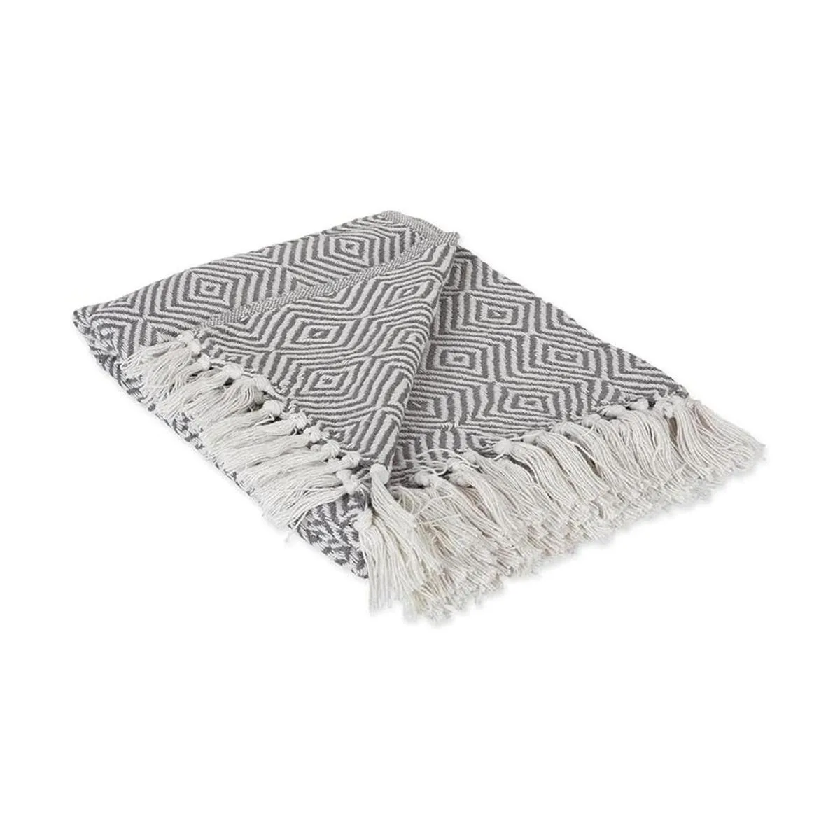 DII Colección Diamond Throw algodón tejido 50 x 60_1