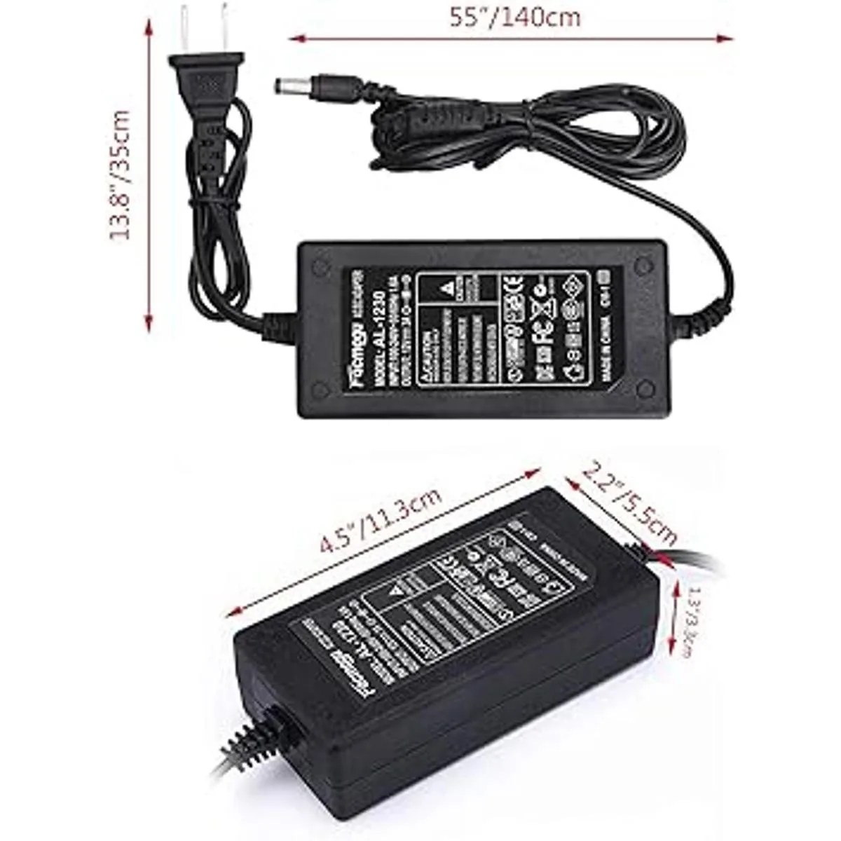 Facmogu Adaptador de corriente CC de 12 V 3 A_6